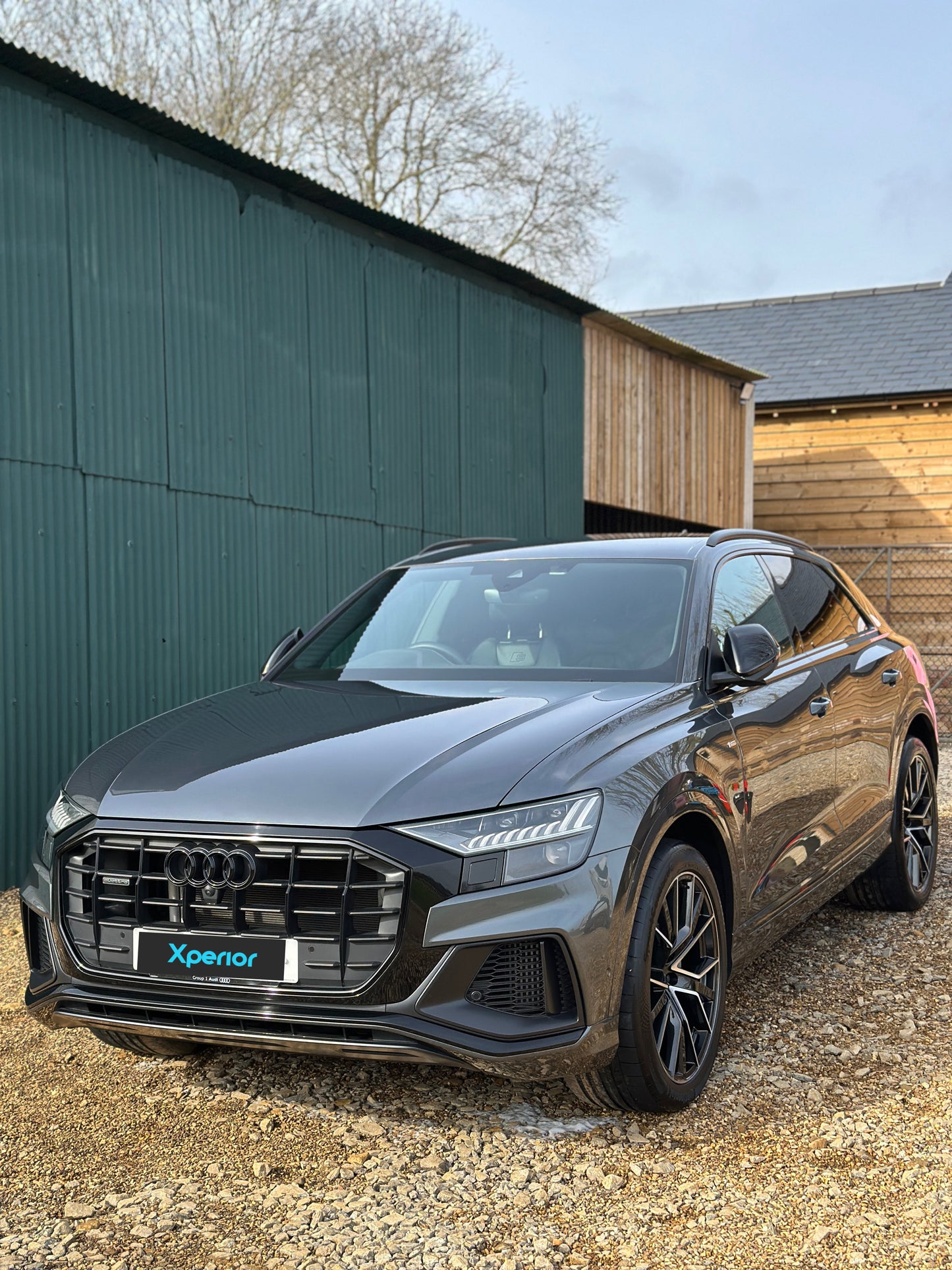 Exterior detail on brand new Audi Q8, very glossy and restored back to brand new in Northampton