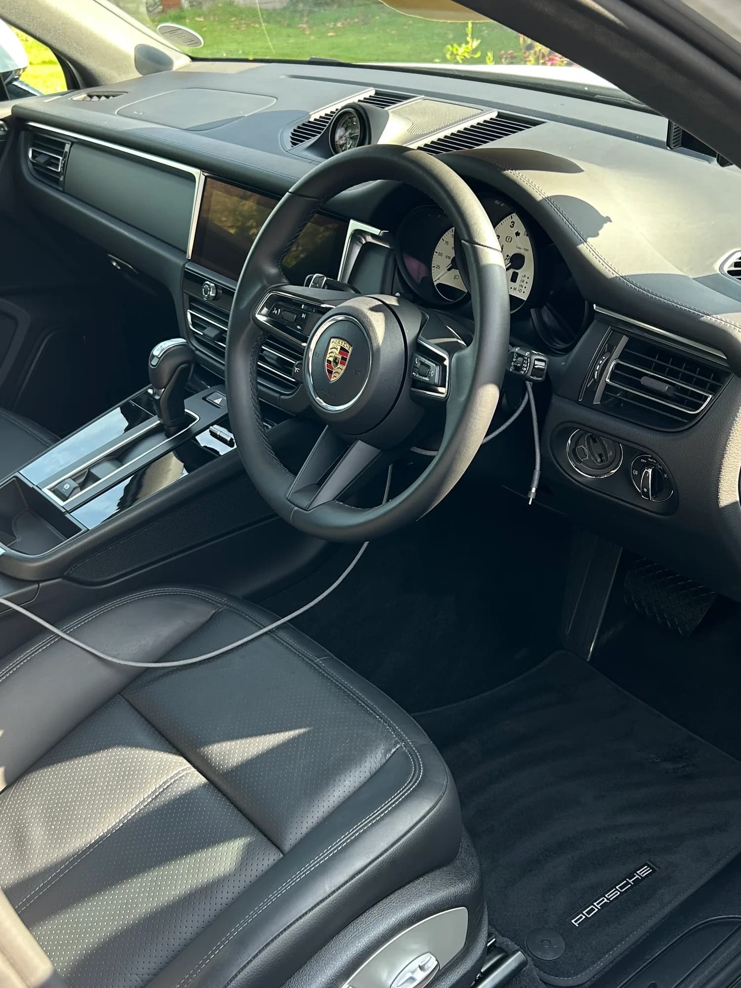 Porsche interior valeted in Corby