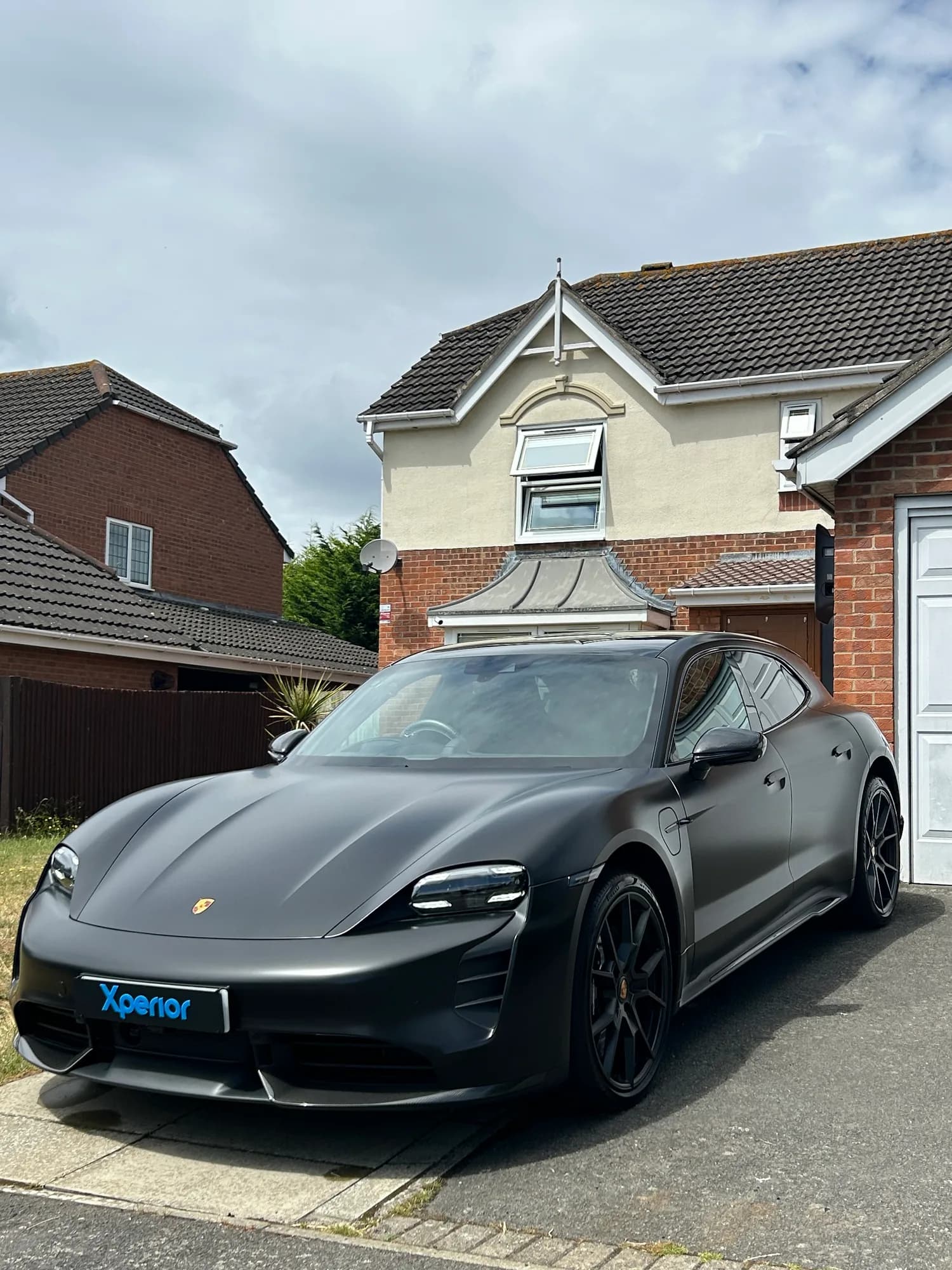 Porsche Taycan GTS valeted in Northamptonshire
