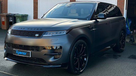 Matte black Range Rover sport looking brand new after our new car protection package