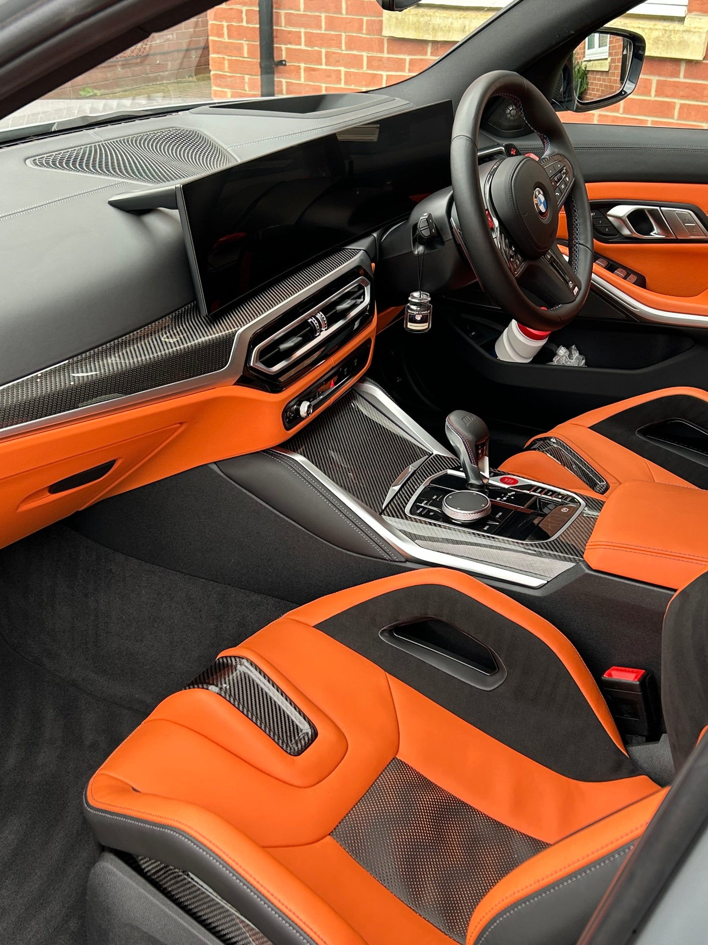 Clean M3 interior after interior valet, nice matte interior and very clean in Leicestershire, east midlands