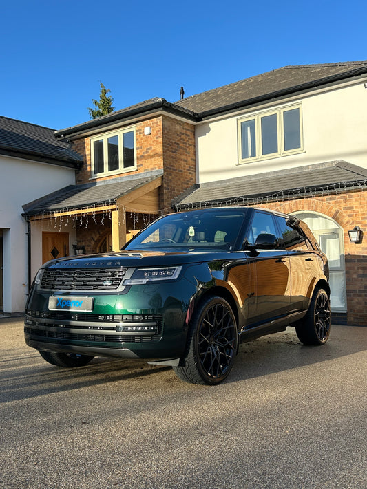 Modern Range Rover picture from front after getting valeted in East Midlands
