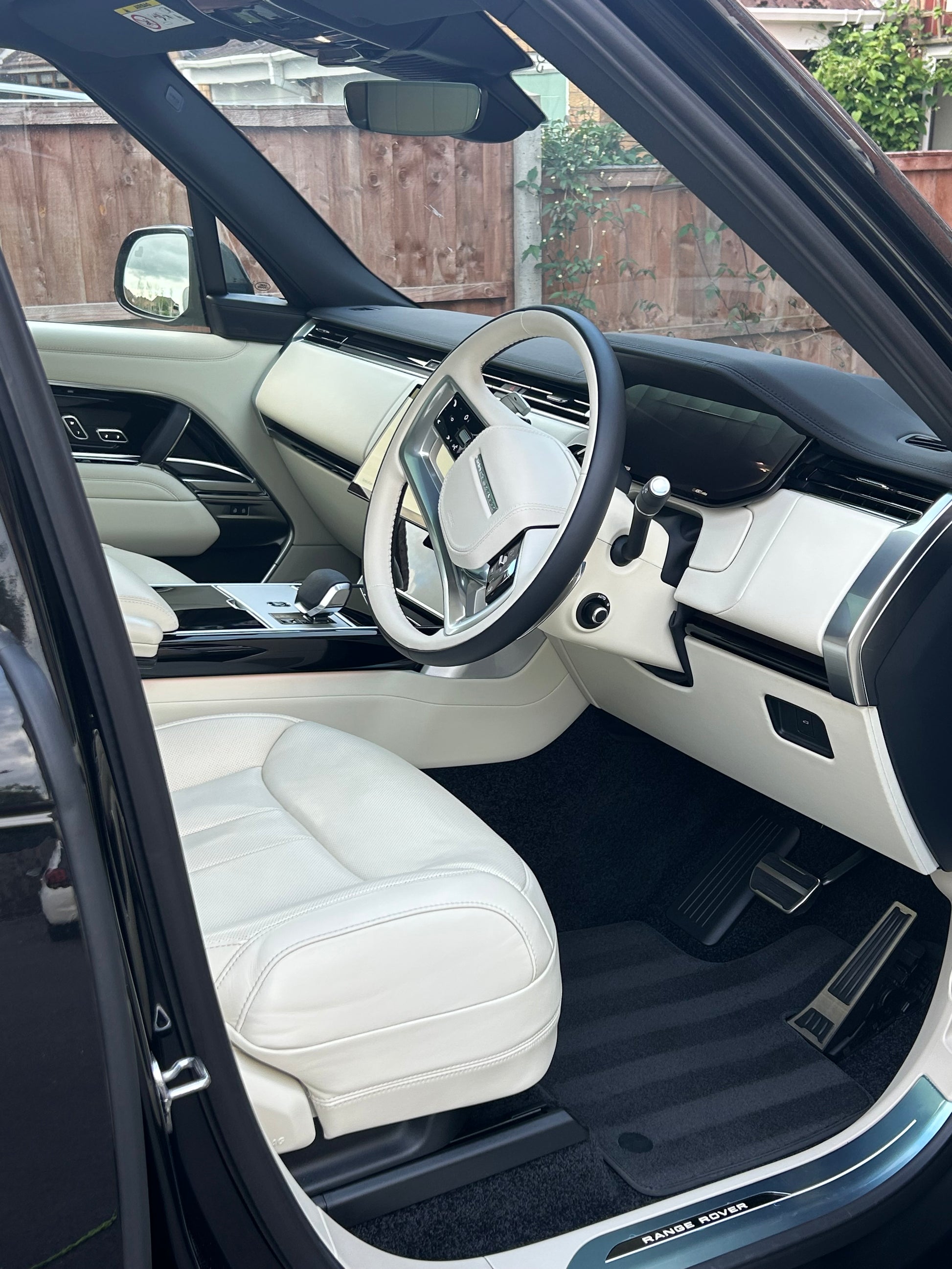 Range Rover cream interior with interior ppf on gloss black trim