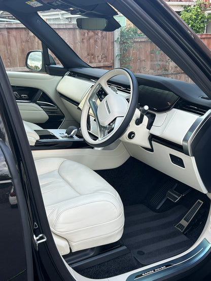 Range Rover cream interior with interior ppf on gloss black trim